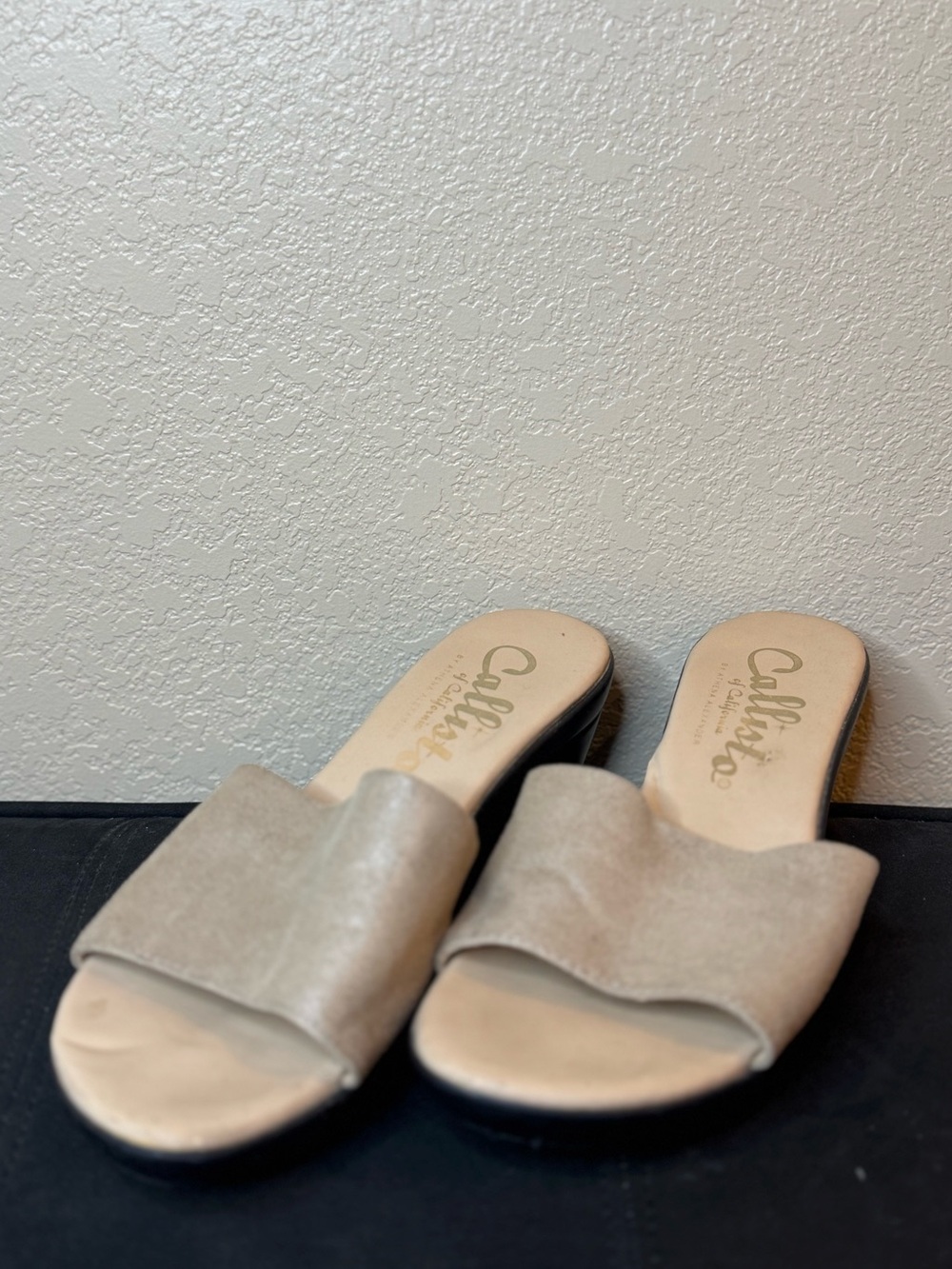 Callisto Taupe Open-Toe dressy shoes